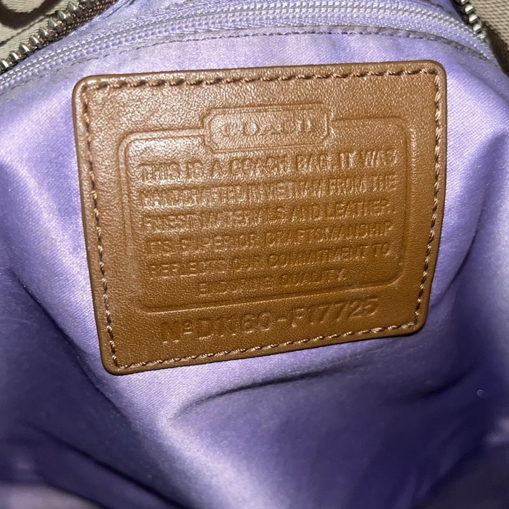 large brown monogram COACH tote, gently used very good condition - Picture 13 of 17